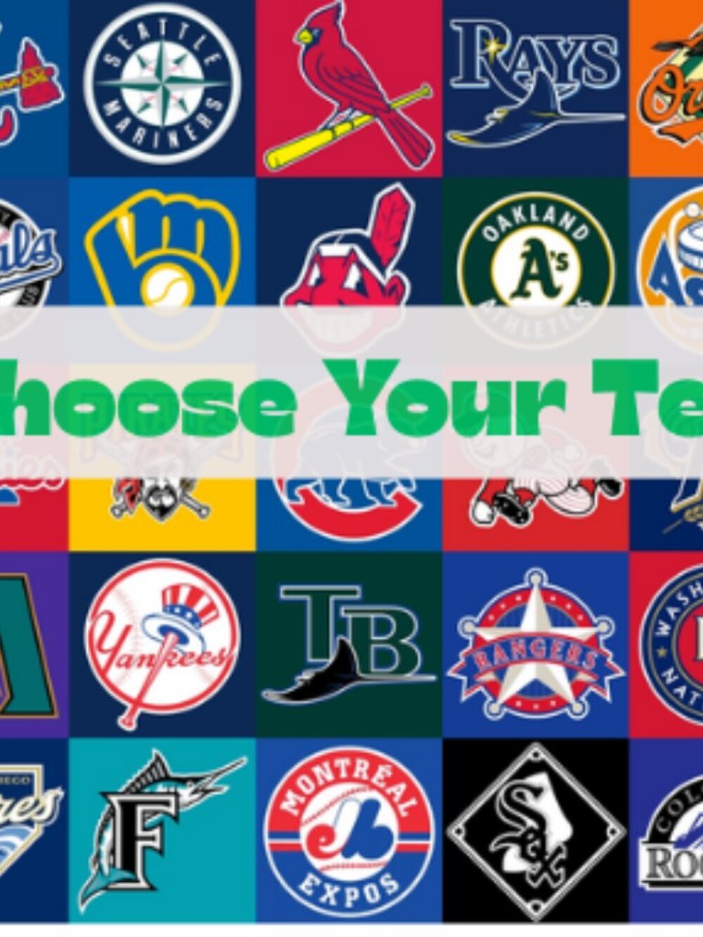 25 MLB Baseball cards - Choose Your Team